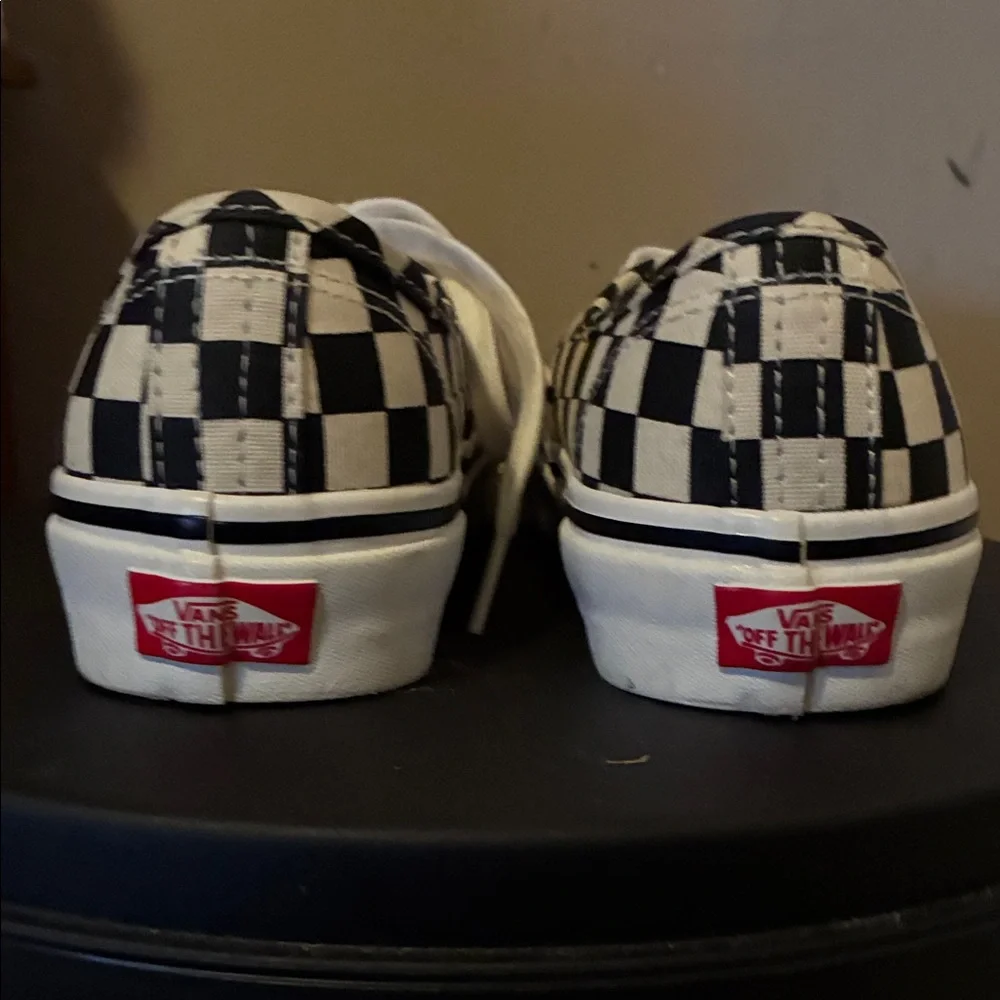 Vans Black and White Checkered Women's Shoes - Picture 4 of 5